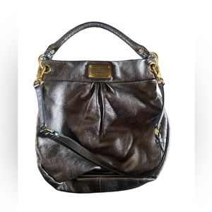 Marc Jacobs gunmetal/pewter color leather bag